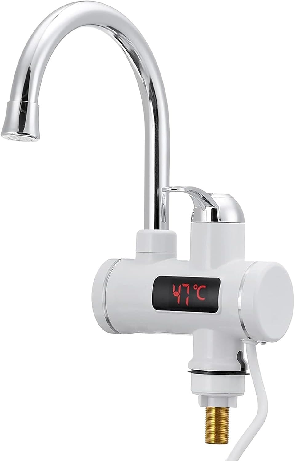 Instant Hot Water Faucet, Electric Kitchen Water Heater Tap, Tankless Electric Hot Water Heater Faucet with LED Digital Display, 360 Degree Rotation,