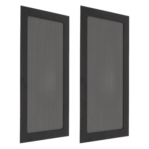 120x240mm PC Fan Dust Mesh Filter, 2pcs PC Case Dust Filter, Magnetic Frame Computer Fan Dust Mesh, Dustproof PC Cooler Filter for PC Chassis Power Supply, Fan Vents (Black 2m /