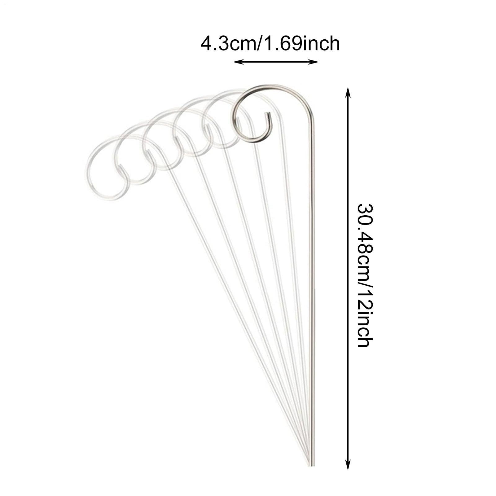 Mini ganci da pastore – 30 pezzi in metallo deformato in acciaio inox per appendere etichette per vasi di fiori, per casette per uccelli, lampade solari, campanelli eolici, decorazioni per matrimoni