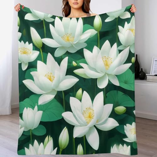 Couverture flannel douce et chaude Lotus idéale pour lit et canapé - 2