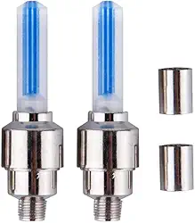 Lâmpada flash para pneus, 2 peças, luzes de roda de LED, tampa de válvula de pneu de roda de bicicleta, lâmpada LED neon flash para carro, motocicleta, bicicleta, azul