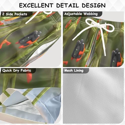 Boys Trunks, Anti Chafe Swim Trunks for Boys 2 T, Funny Frogs3