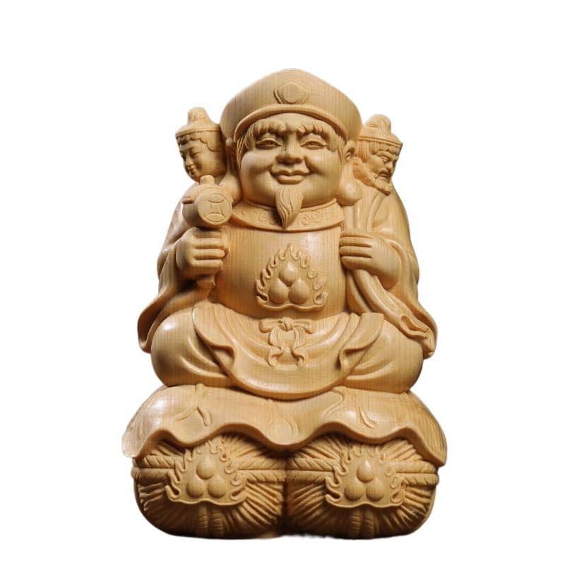 Amazon｜【手彫り木製】三面大黒天像 10cm 柘植製 【開運招福・商売
