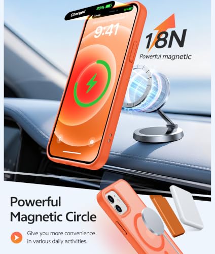 Image of FNTCASE for iPhone 12 / 12 Pro Case, with Screen Protector, Fit for Magsafe