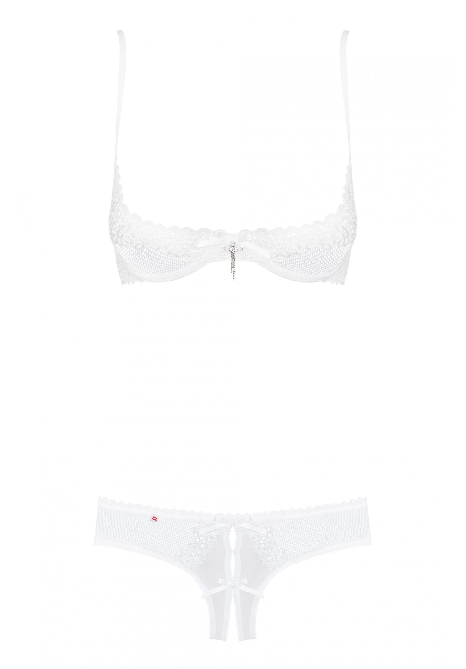 Selente Conjunto de lencería para Mujeres, L/XL, Negro-puntitos