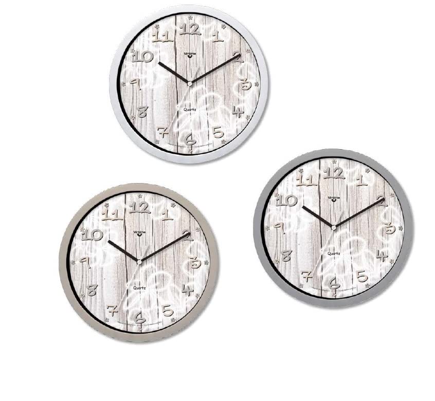 Horloge murale ABS d26 Flowers cadran fleuri 1982/51 pour salon