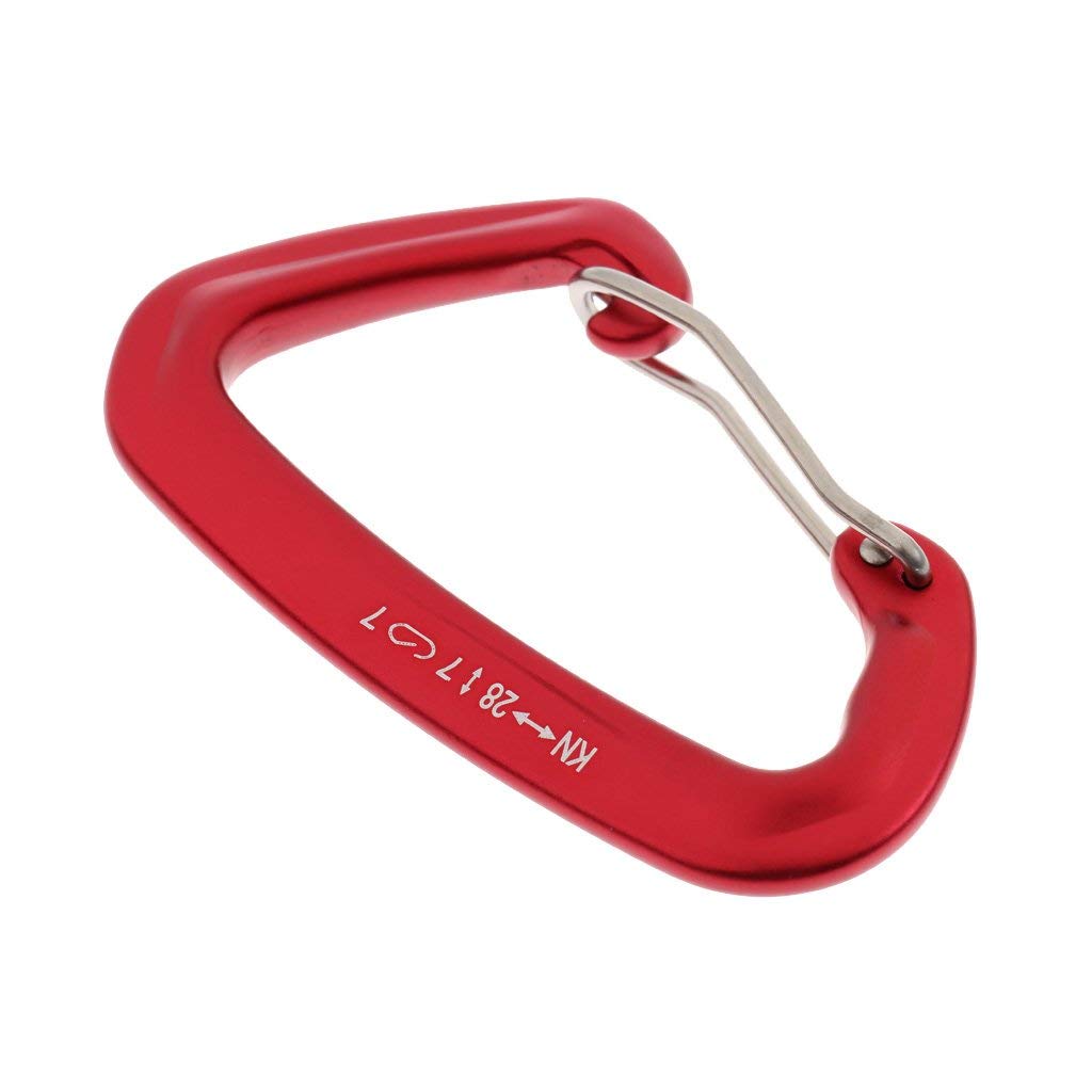 5 piezas 28 KN alambre puerta mosquetón gancho llavero Quickdraw para deportes al aire libre escalada alpinismo alpinismo descenso