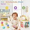 7 in1 Sensory Development Multifunctional Sensory Teething Toys for 2 Year Old Boy Girl,Shape Sorter Pull String Travel Car Toys for 18 Month #5