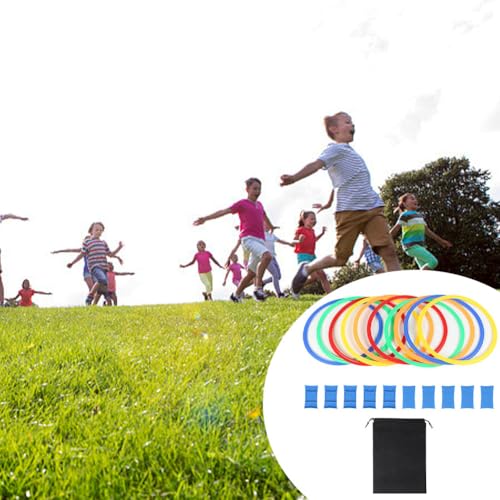 10 Stück Mehrfarbige Gymnastikreifen,Ringe Das Training Im Sport Mit Tasche,Koordinationsringe,Gymnastikreifen,﻿Mit Schlüsseln,Aufnahmebeutel Und Sandbeutel,Für Koordinationstraining,Kiuiom