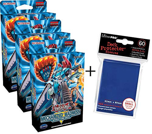 Preisvergleich Produktbild CAGO Yugioh - Mechanized Madness Structure Deck - 3 Decks + Hüllen - Deutsch