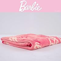 Vista 6 de Barbie Ropa de cama para niños, cobija súper suave de toque sedoso, 40 x 50 pulgadas, (Producto con licencia oficial) de Franco