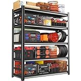 Bezuny 72' H Garage Shelving,2500LBS Heavy Duty Shelving for Storage Commercial,5 Tier Storage Shelves with Adjustable Shelf,Metal Shelves for Industrial,Warehouse,Basement,16' D x 36' W x 72' H