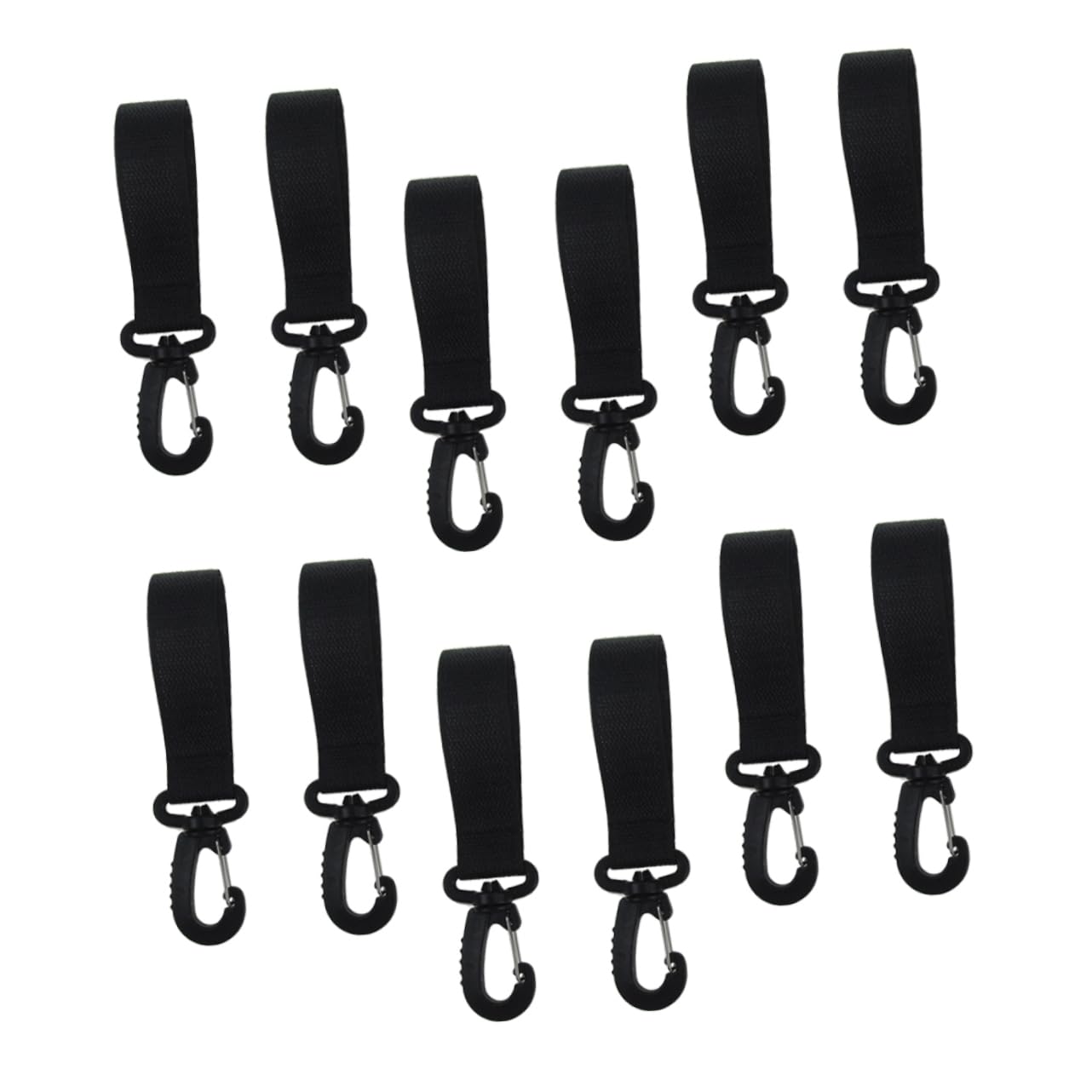 12pcs Stroller Hooks Bag Holder Rotating Hooks for Diaper Bags Shopping Baskets Fit