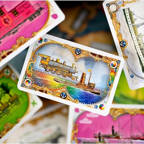 Image of Ticket to Ride Rails & Sails Board Game - Train Route-Building Strategy Game, Family Fun for Kids & Adults, Ages 10+, 2-5 Players, 90-120 Minute Playtime