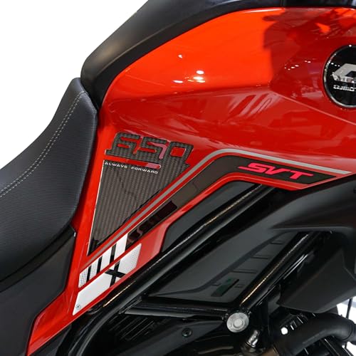 Protections réservoir 3D moto anti-rayures pour QJ Motor SVT650X 2026 labelbike décorations rouge