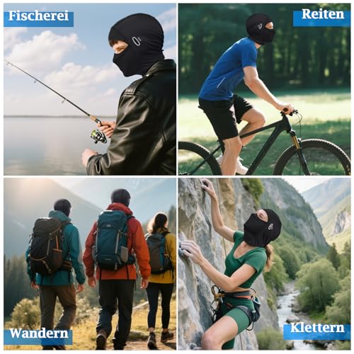 Kiiwah Sommer Sturmhaube für Herren und Damen, UV-Schutz Kühlung Balaclava Dünn Atmungsaktiv Motorrad Sturmmaske für Radfahren Outdoor Sports