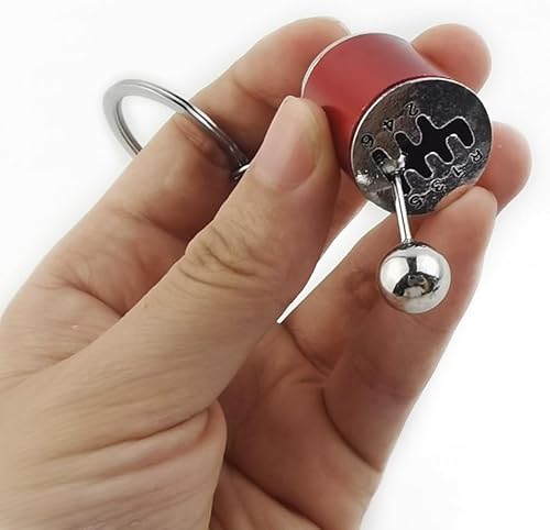Miniatura 3 de GXXMEI Llavero de palanca de cambios de metal, caja de cambios de 6 velocidades, llavero de palanca de cambios manual de 6 velocidades, llavero (5