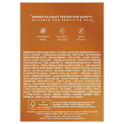 L'Oreal - Skincare L'Oreal Paris Skincare Age Perfect Hydra Nutrition Ultra Nourishing Honey Night Balm, Face Moisturizer to Comfort, Improve Resilience on Dry Skin, Manuka Honey and Nurturing Oils, 1.7 oz