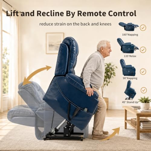 Image of Oversized Power Lift Recliner for Big & Tall, 400 LBS, 25 inch Wide