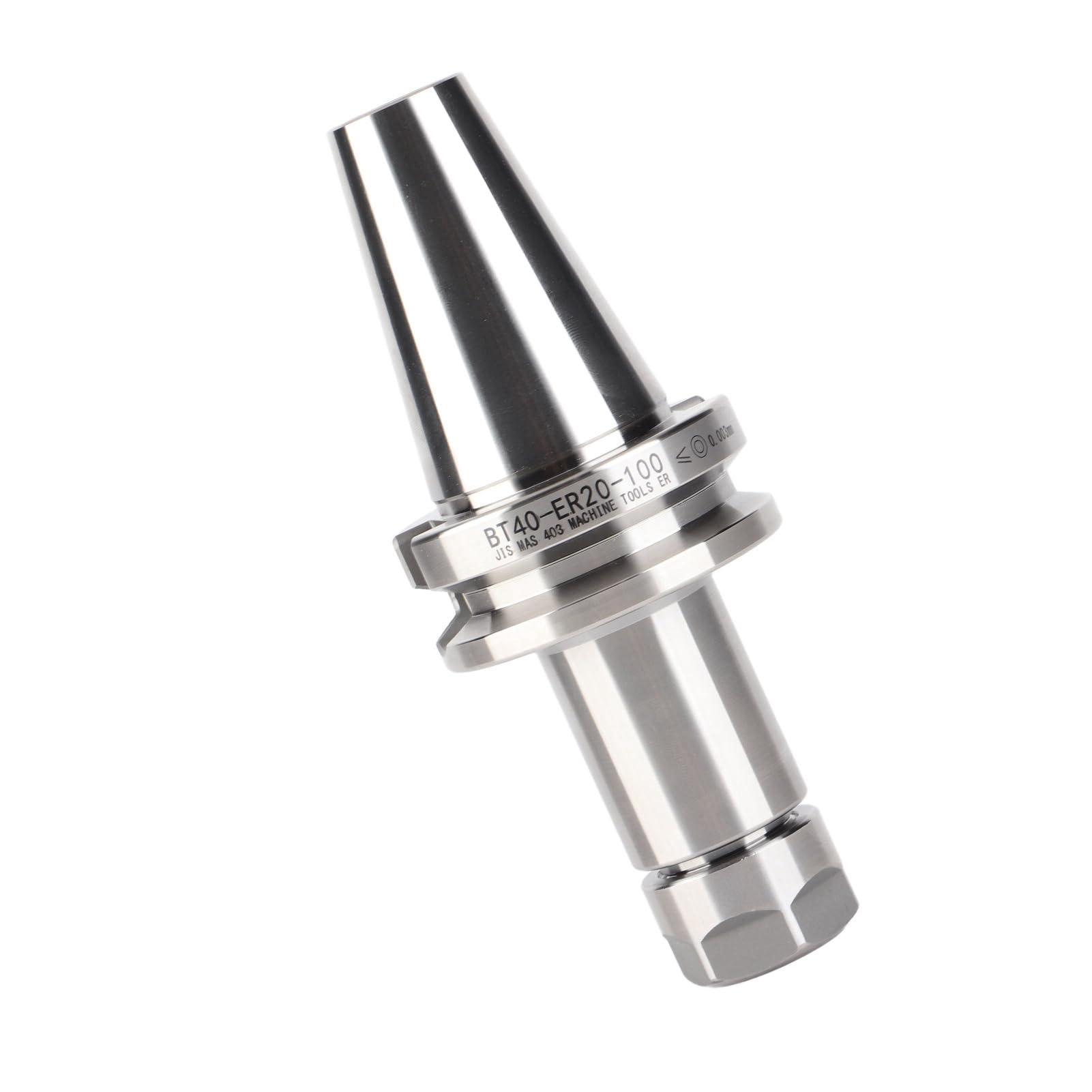 Portautensili a pinza BT40 – ER20 – 100, accessorio di fresatura CNC ad alta precisione, pinza a pinza ER20 di precisione per mandrino BT40 con range di serraggio da 1 a 13 mm,
