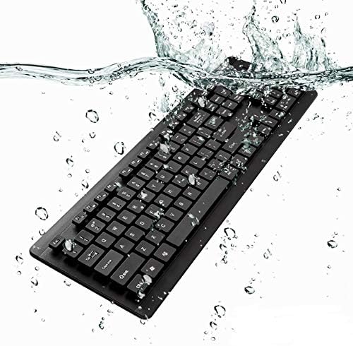 Miniatura 2 de BoxWave Teclado compatible con Chuwi CoreBook X 2022, teclado USB AquaProof USB, lavable, impermeable, resistente al agua, color negro azabache
