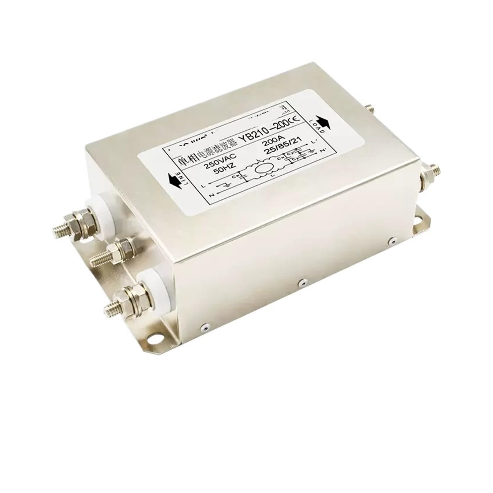 0P7BR328B YB210-20A single section bolt type - phase AC power filter 220V anti-interference(YB210-200A)