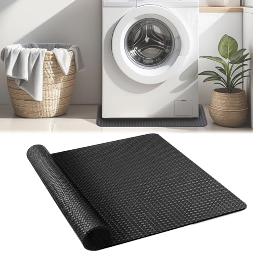 Tappetino antivibrazione, 60 x 60 cm, per lavatrice, tappetino antiscivolo in silicone double face, per asciugatrice, frigorifero, attrezzature fitness, impermeabile e riduzione del rumore