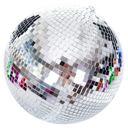 Disco espejado Hemobllo de 1 pieza con gancho, decoración reflectante para salas KTV, fiestas y eventos, ideal para bodas, Navidad y discotecas miniatura 2