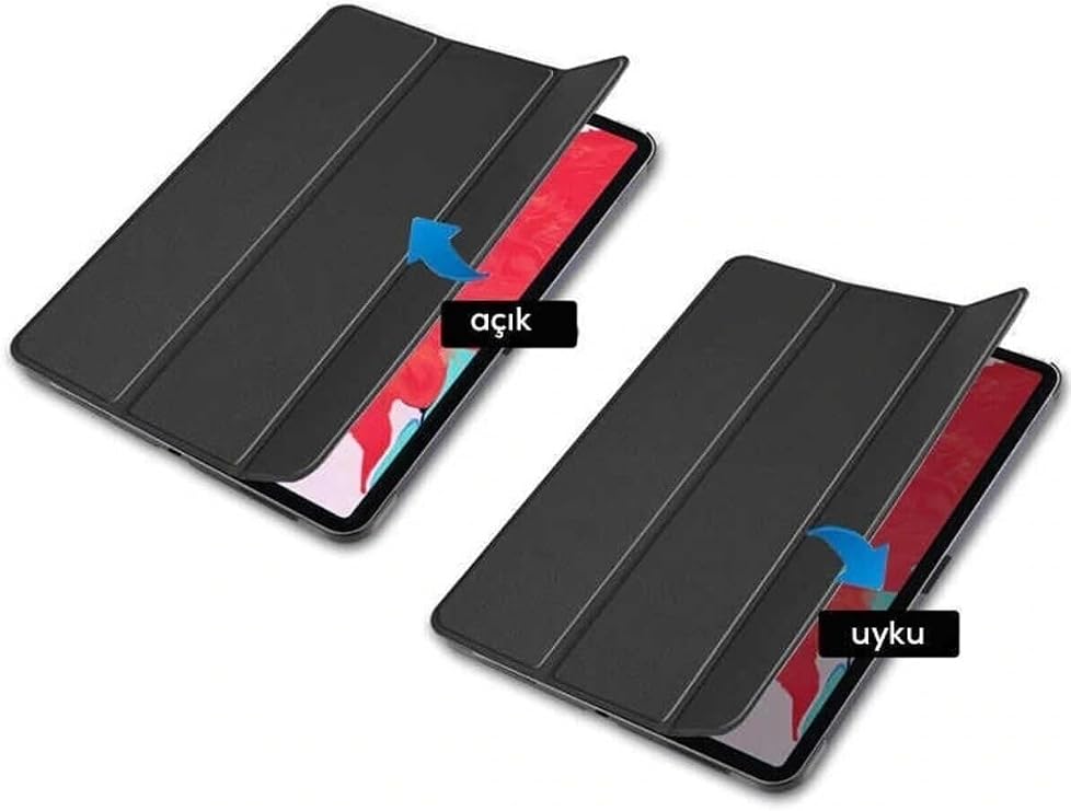 Apple Ipad Pro 11 İnç 4. Nesil M2 2022 Ile Uyumlu Flip Smart Standlı Akıllı Kılıf, Siyah