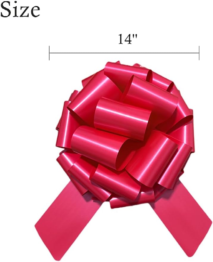 1Pcs Large Gift Bow,14 Inch Giant Large Pull Bow Big Bow,Great Gift Bows for appliances,Bikes,Table Decorations and Party Events (Matte-Red) - Image 5