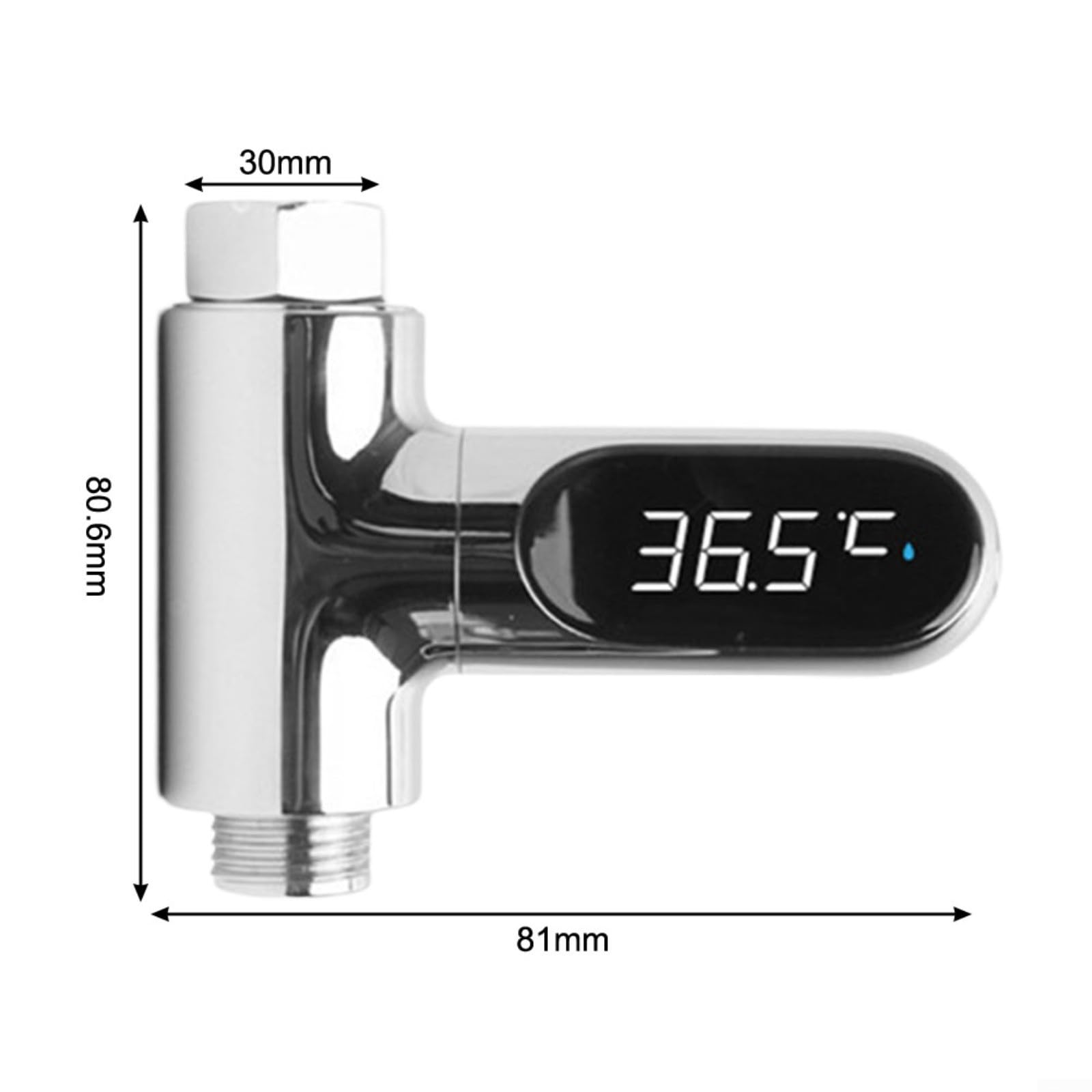 Wasserthermometer, LED-Anzeige Wassertemperaturmesser for Duschhahn, Duschhahn-Wasserthermometer(Second Generation)