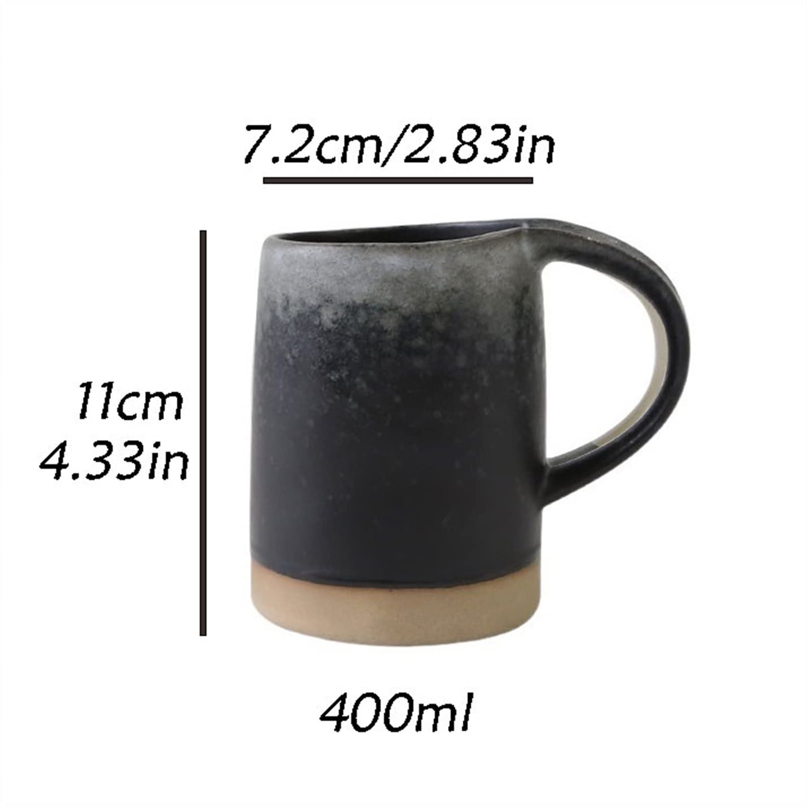 Tazza da caffè in ceramica | Home Office grigio oro 400 ml: tè e caffè(Gray)