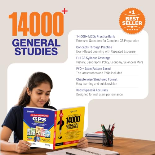 Image of Arihant Objective 14000+ General Studies Chapterwise PYQs | Complete Coverage of History, Polity, Geography, Economy, Science & Static GK |for SSC, Railway, NDA, CDS & All Competitive Exams