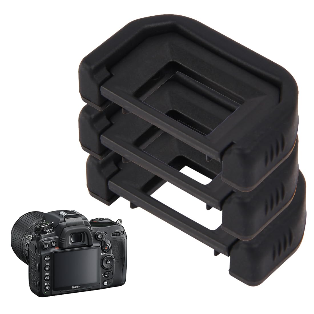 3 œilletons De Rechange Pour Viseur Canon EF – Bloque Lumière Parasite, Facile à Installer – Compatible EOS 300D, 350D, 400D, 450D, 500D, 550D, 600D, 700D, 1000D, Rebel XT, XTi, XS Et Plus - 10