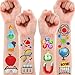 96PCS Funny Science Temporary Tattoos Mad Scientist Laboratory Themed Birthday Party Decorations Favors Supplies Decor Math Chemistry Experiment Tattoo Stickers Gifts For Kids Boys Girls School Prizes