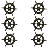 Geentie 6pcs Ship Helm Cabinet Knob for Drawer Cupboard Furniture Door Pull Handles Stern Rudder...