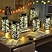 12 Pcs Graduation Table Centerpieces Boxes Class of 2026, Black Graduation Paper Lanterns Boxes with String Lights Hollow Out for Congrats Grad School College Table Decorations Grad Party Photo Props