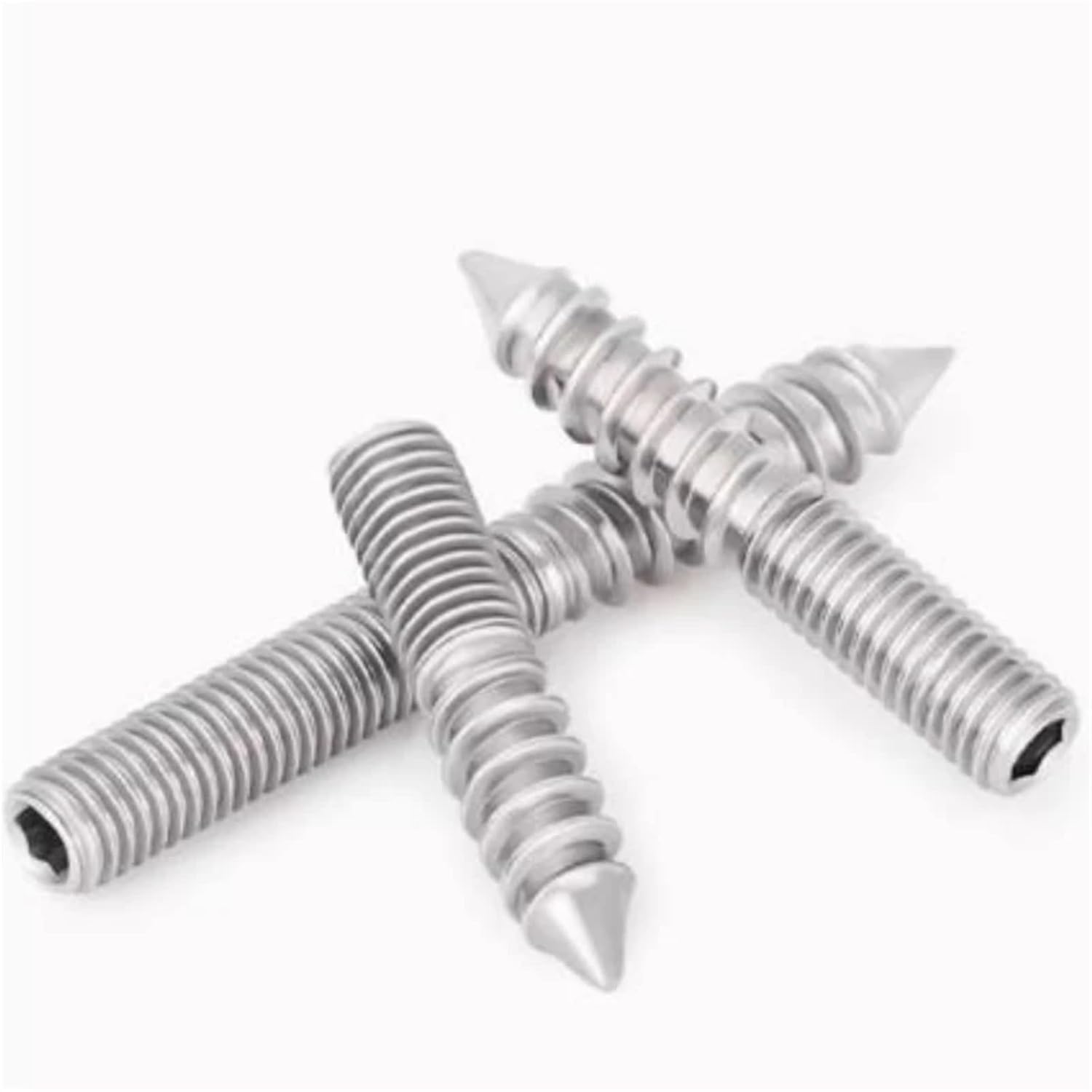 Double Head Self Tapping Screws, Stainless Steel Head Self Tapping Hex Socket Pointed Tail M4-M6 30-45mm Pk(30mm,M610pcs)
