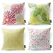 Phantoscope Set of 4 New Living Yellow and Green Decorative Throw Pillow Case Cushion Cover 18" x 18" 45cm x 45cm