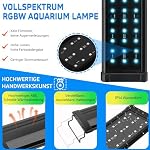 LED Aquarium Beleuchtung, DIY Vollspektrum Aquarium Licht mit APP Steuerung Fernbedienung, Fish Tank Lamp mit Timer, 20 Farben und 10 Helligkeitsstufen, 8W Aquarium Lampe für 40-60CM Tank – Bild 5
