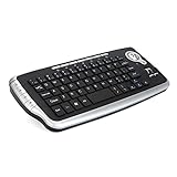 Mini Ergonomic Keyboard Trackball Air Mouse Scroll Wheel Function 2.4G Wireless Keyboard with trackball Mouse Keyboartd Combo for Lapotp PC TV Remote Controller HTPC (Silver)