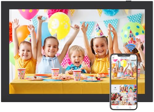 10.1' Digital-Picture-Frame Smart WiFi-Photo-Frame - IPS Touch Screen Digital Photo Frame, 32GB...