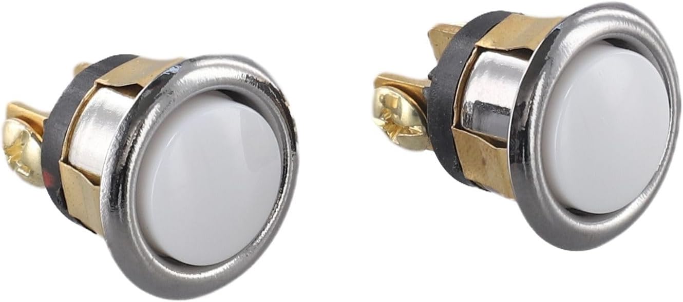 2 Pack Wired Doorbell Button Replacement with Yellow LED Light, Push Button Home Entry, Install Ringer Switch Front Door