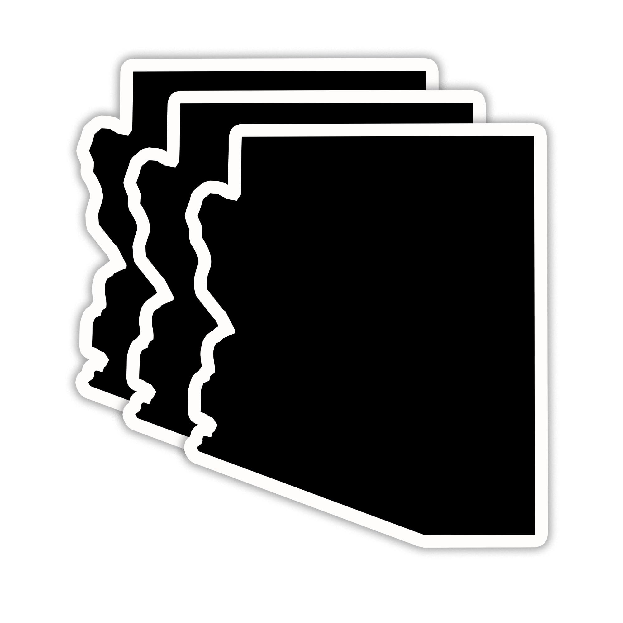 (3PCS) Arizona Map Stickers, US State Sticker - Waterproof Vinyl Decal for Tumblers, Water Bottles, Laptops, Scrapbooks, Great for Arizona Lovers 3 x