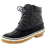 Women Thermal Winter Waterproof Quilted Mid Calf Hiking Boots