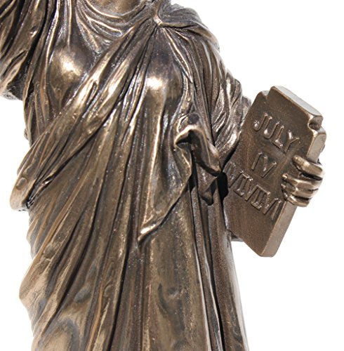 12.38 Inch The Statue of Liberty Cold Cast Bronze Sculpture Figurine - Image 4