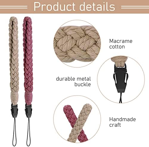 cobee Handmade Cell Phone Wrist Starp,2 Pieces Universal Phone Case Wrist