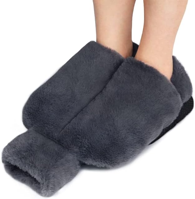Foot Warmer, 2L Hot Water Bottle Slippers Non Electric, Heated Foot Warmers Cushion Washable and Removable, 36x30cm Heated Slippers Pad for feet, Suitable for Women and Men