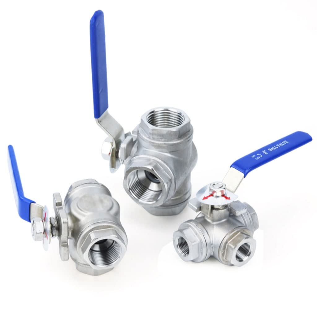 VAYEODEYU Ball Valve, Connecteur De Robinet à Bille En Laiton à Trois Voies, 1 Pièce, 4mm