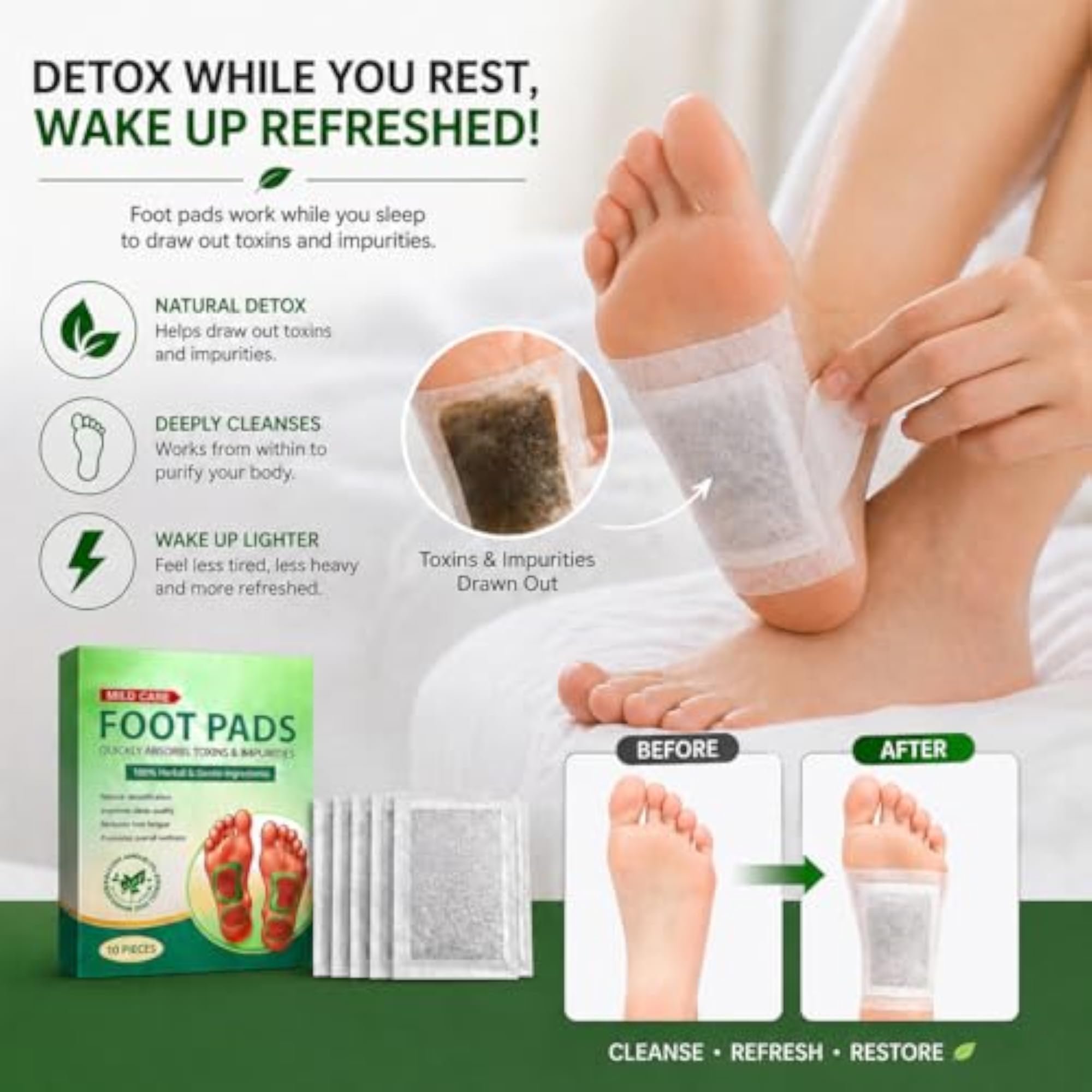 Detox Foot Patch with Ginger & Bamboo Vinegar
